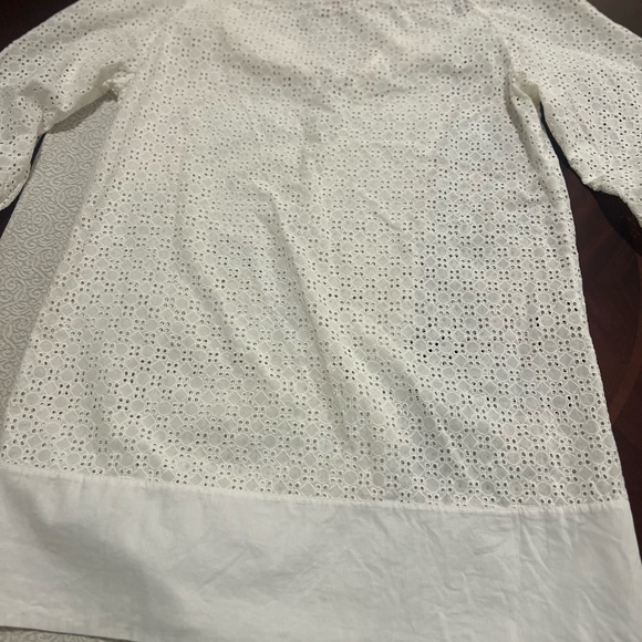 Tory Burch Soraya White Eyelet Tunic Cover Up Drawstring Resort Beach Top - Picture 11 of 11